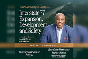 Charlotte Council Member Malcolm Graham to Host Town Hall on I-77 Expansion and Local Issues