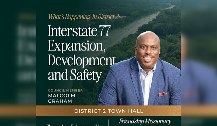 Charlotte Council Member Malcolm Graham to Host Town Hall on I-77 Expansion and Local Issues