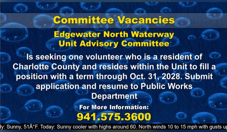 Charlotte County Seeks Civic-Minded Volunteers for Advisory Boards in Punta Gorda and Surrounding Areas