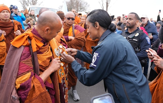 Charlotte Embraces Peace as Buddhist Monks' Walk Secured by CMPD Escort