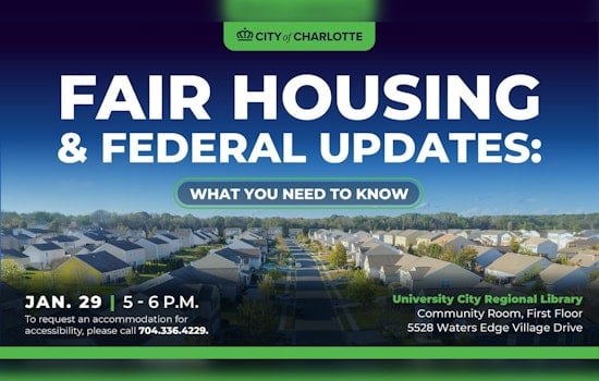 Charlotte Residents Invited to Interactive Fair Housing Information Session at University City Library