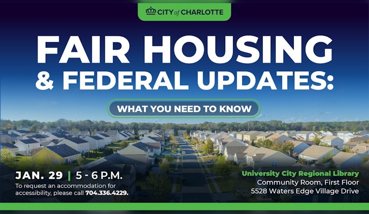 Charlotte Residents Invited to Interactive Fair Housing Information Session at University City Library