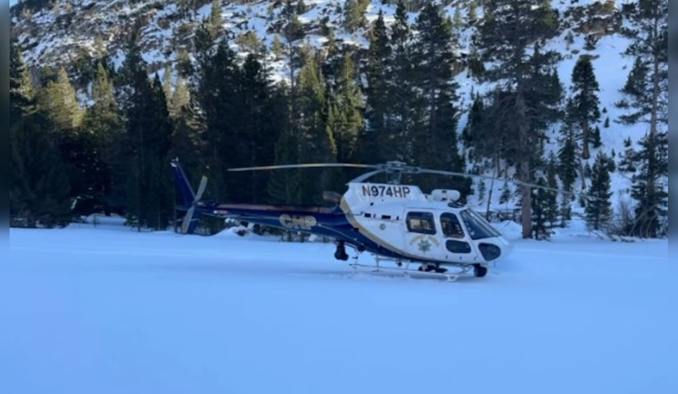 CHP Helicopter Crew Bravely Overcomes Harsh Conditions to Rescue Injured Skier in Mono County