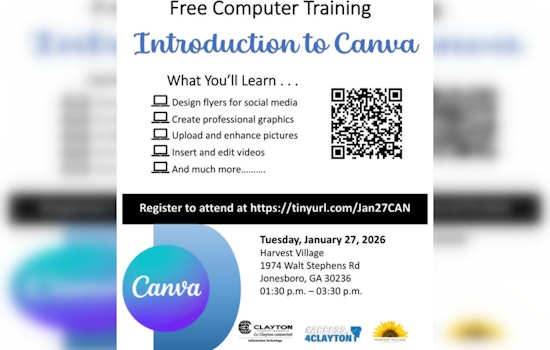 Clayton County Offers Free Canva Graphic Design Training to Boost Digital Literacy among Residents