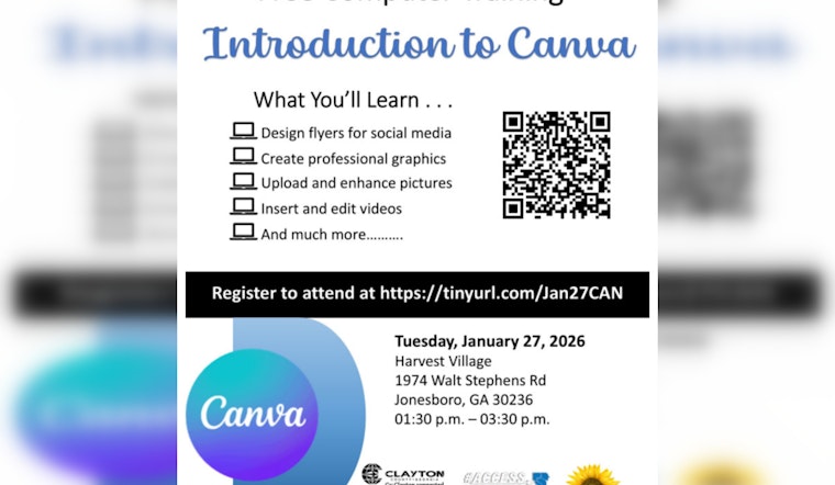 Clayton County Offers Free Canva Graphic Design Training to Boost Digital Literacy among Residents