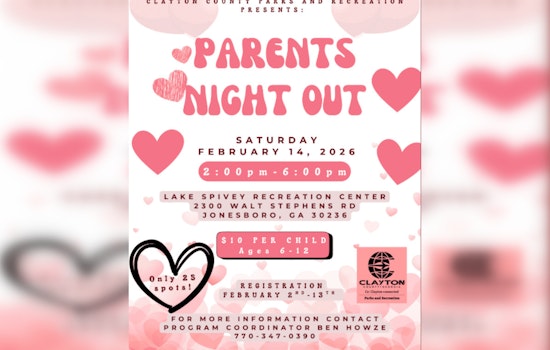 Clayton County Offers Valentine's Day Respite with "Parents Night Out" Event in Jonesboro