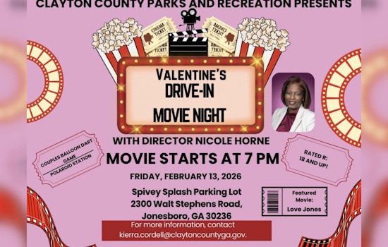 Clayton County Sets the Scene for Romance with Valentine's Drive-In Movie Night in Jonesboro