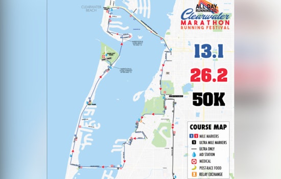 Clearwater Readies for Marathon Festival with Extensive Road Closures and Urges Drivers to Plan Ahead