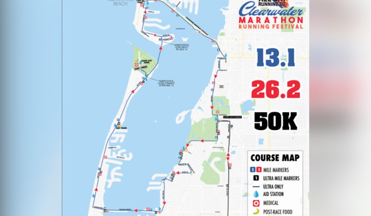 Clearwater Readies for Marathon Festival with Extensive Road Closures and Urges Drivers to Plan Ahead
