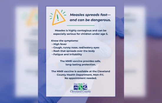 Cleveland County Officials Urge Vaccination as Measles Threat Looms Nearby