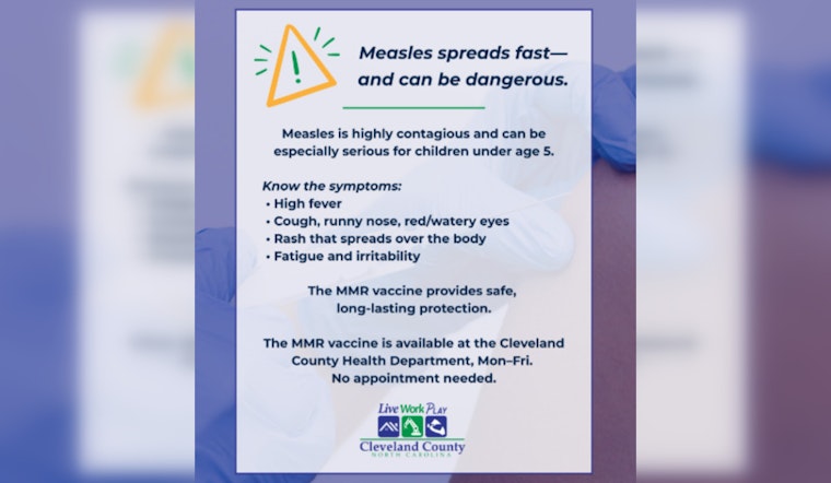 Cleveland County Officials Urge Vaccination as Measles Threat Looms Nearby