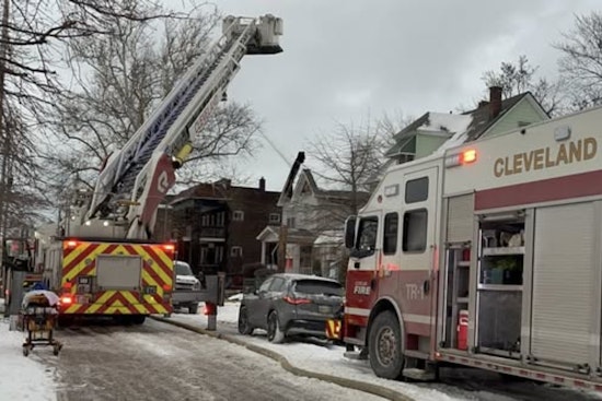 Cleveland Firefighters Overcome Frozen Hydrants and Extreme Cold to Control E.114/Ashbury Duplex Blaze, No Injuries Reported