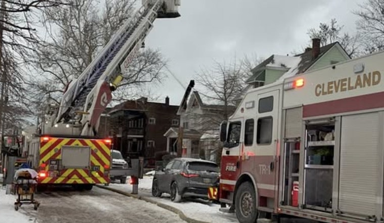 Cleveland Firefighters Overcome Frozen Hydrants and Extreme Cold to Control E.114/Ashbury Duplex Blaze, No Injuries Reported