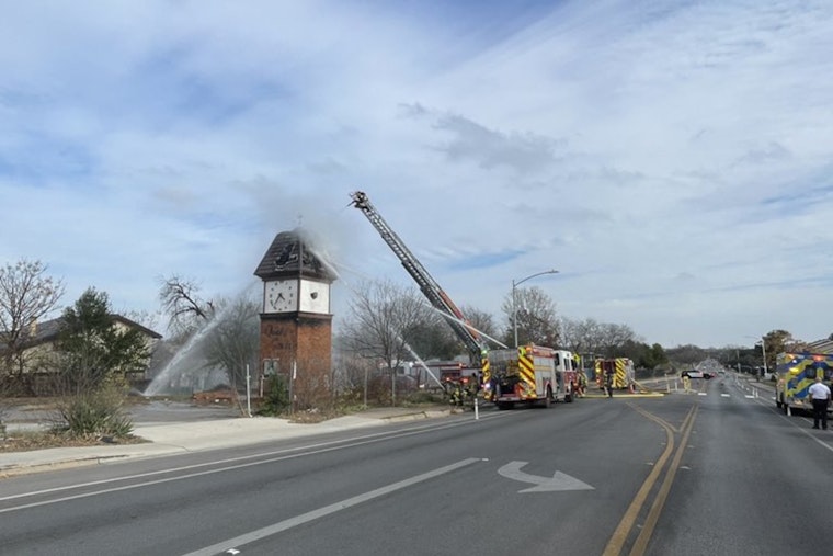 Clock Tower Blaze Brings Rutland Drive To A Halt In North Austin