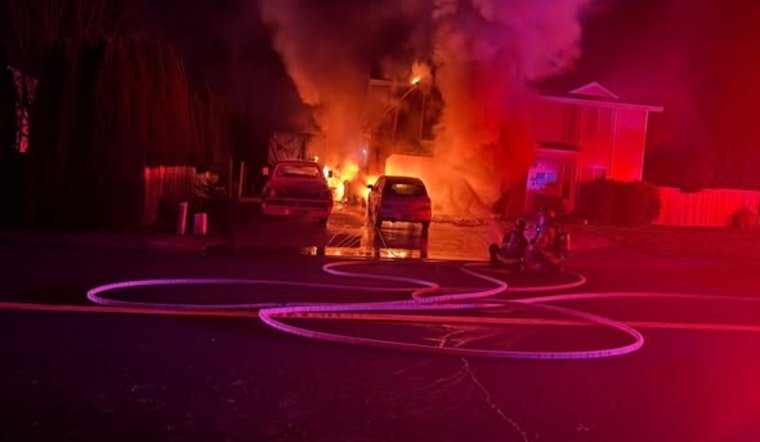Columbia River Firefighters Battle Blaze, Save Home but Iconic Halloween Town Taxi Lost in the Flames