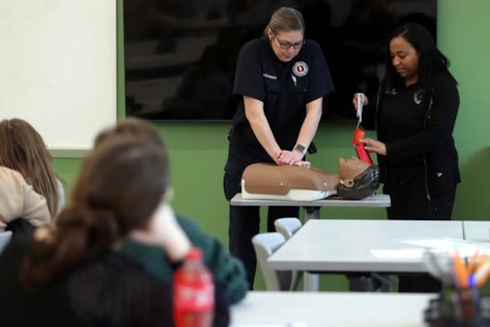 Columbus Students Learn Lifesaving Skills Through Fire Division's "Pulse & Pressure" Program at Metro Early College High School