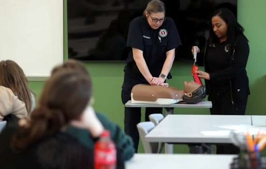 Columbus Students Learn Lifesaving Skills Through Fire Division's "Pulse & Pressure" Program at Metro Early College High School