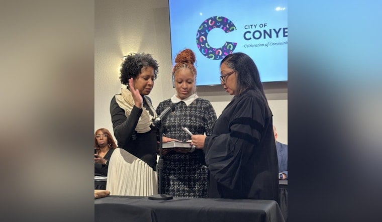 Conyers Celebrates History-Making Inauguration of First Female and Black Mayor Connie Alsobrook and First Hispanic Council Member Anthony Pacheco