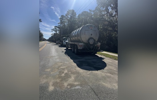 Cooking Oil Spill Closes Palm Valley Road as SJSO Directs Traffic and Cleanup Continues