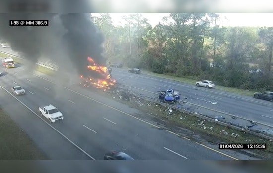 Critical Injuries and Major Delays on I-95 Near St. Augustine After Fiery Semi Truck Collision