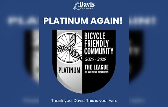 Davis Secures Prestigious Platinum-Level Bicycle Friendly Community Award for Sixth Year Running