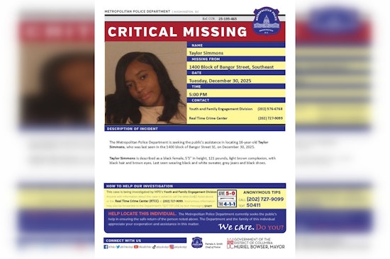 DC Police Issue Urgent Appeal for Public's Help to Locate Missing Teen Taylor Simmons