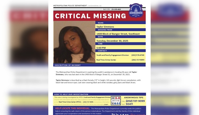 DC Police Issue Urgent Appeal for Public's Help to Locate Missing Teen Taylor Simmons