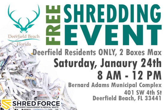 Deerfield Beach Offers Free Shredding Event for Local Residents to Guard Against Identity Theft