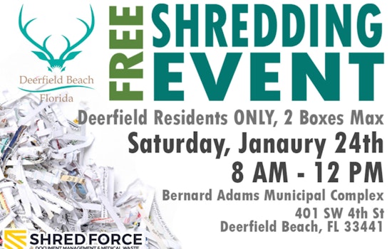 Deerfield Beach Offers Free Shredding Event for Local Residents to Guard Against Identity Theft