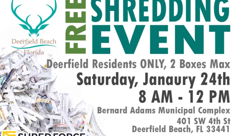 Deerfield Beach Offers Free Shredding Event for Local Residents to Guard Against Identity Theft