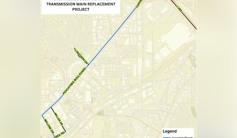DeKalb County Invites Residents to Discuss Peachtree Boulevard Water Main Project at Upcoming Zoom Meeting