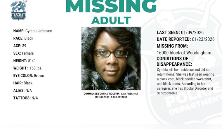 Detroit Police Seek Help in Search for Missing Woman Battling Mental Health Issues