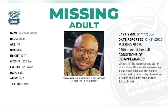 Detroit Police Seek Public Assistance in Search for Missing Man, Michael Martin
