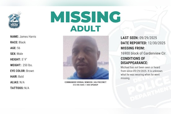 Detroit Police Seek Public's Help in Locating Missing 56-Year-Old James Harris