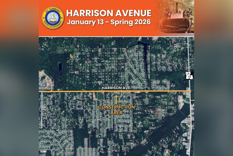 $1.3 Million Road Enhancement Begins on Harrison Avenue in St. Tammany Parish