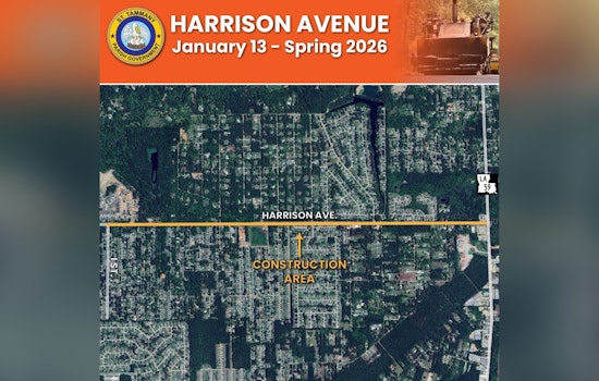 $1.3 Million Road Enhancement Begins on Harrison Avenue in St. Tammany Parish