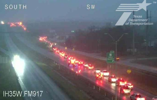 Downed Power Line Turns I-35W Into A Parking Lot Near Burleson