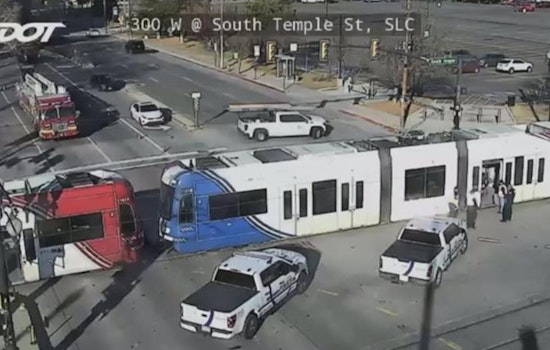 Downtown TRAX Chaos as Train Slams Into Car by Delta Center
