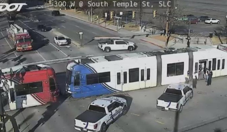 Downtown TRAX Chaos as Train Slams Into Car by Delta Center