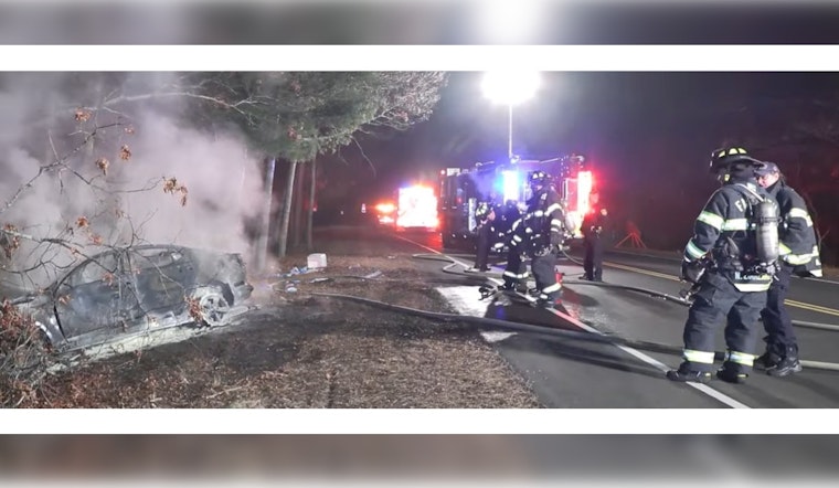 Driver Rescued by Brave Falmouth Resident from Fiery Late-Night Crash on Route 151