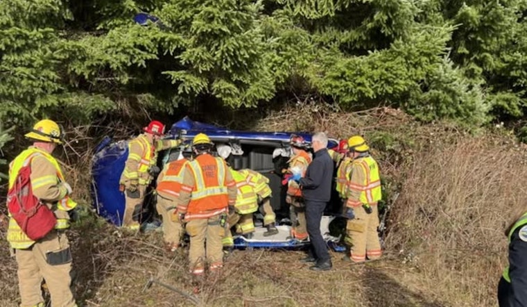 Driver Rescued from Overturned Vehicle Entangled in Power Lines by Aurora Fire District and Partners