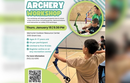 El Paso Parks and Rec Hosts Youth Archery Workshop, Register Now for January 15 Event