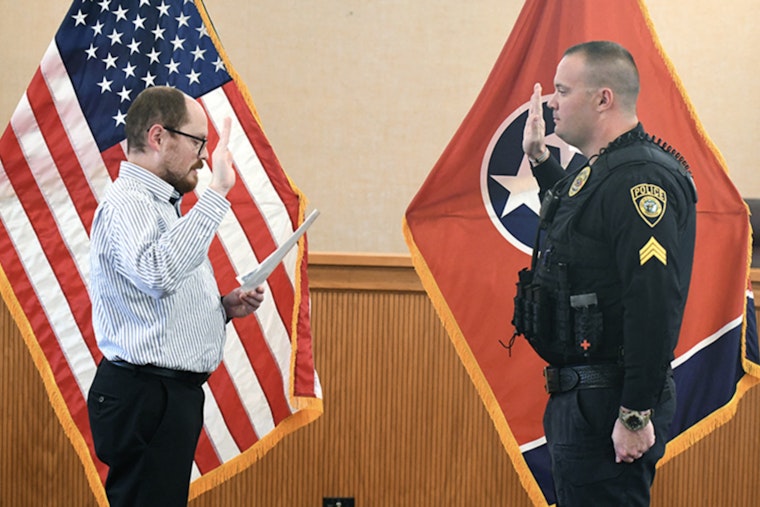 Elizabethton Police Department Promotes Eric Norman to Sergeant, Cementing His Dedication to Community and Country