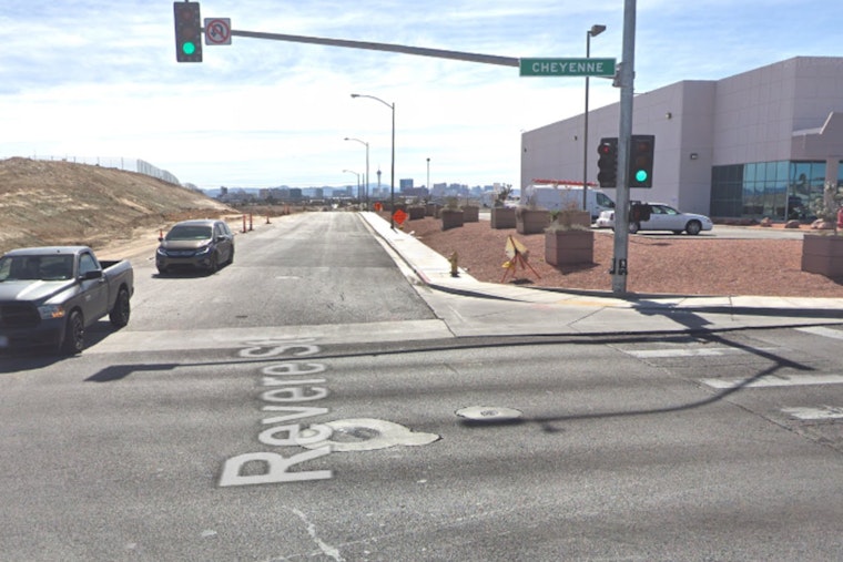 Emergency Services Respond to Vehicle Collision at Cheyenne Ave and Revere St in North Las Vegas