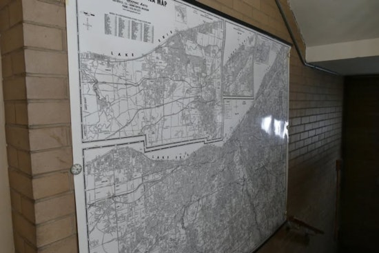 Euclid Police Department Embraces the Old-School Charm of a Giant Cleveland Metro Area Map Amidst Digital Age