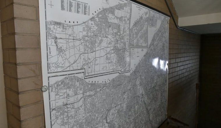 Euclid Police Department Embraces the Old-School Charm of a Giant Cleveland Metro Area Map Amidst Digital Age