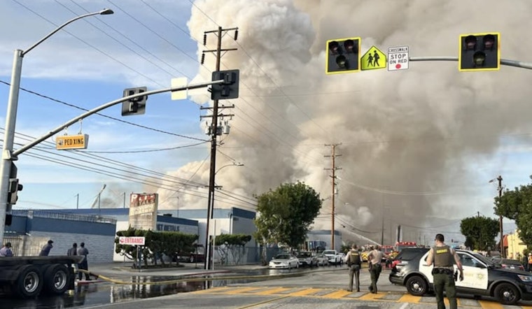 Explosions Prompt Urgent Evacuations as Fire Rages at South El Monte Metal Recycling Plant