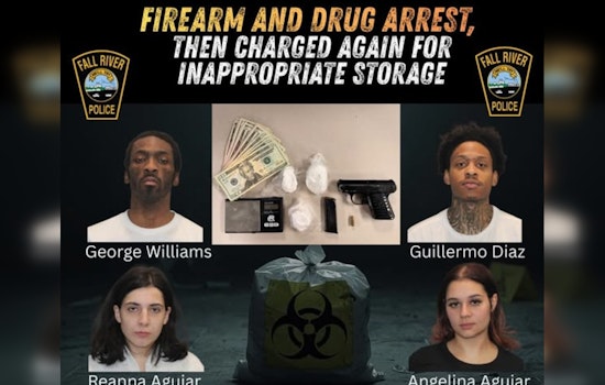 Fall River Police and FBI Task Force Arrest Four Suspected of Narcotics Distribution and Firearm Offenses