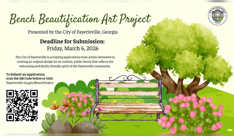 Fayetteville Seeks Local Artists to Transform Downtown Bench with Creative Flair