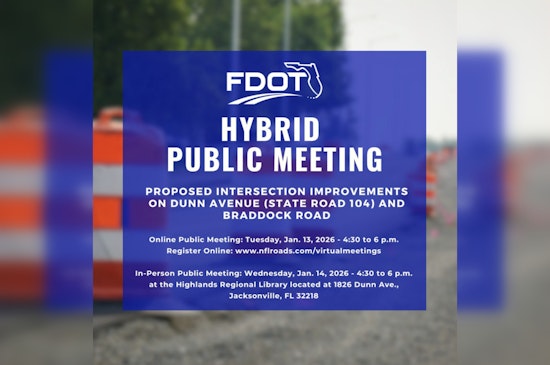 FDOT Seeks Public Feedback on Dunn Avenue and Braddock Road Intersection Improvements in Jacksonville